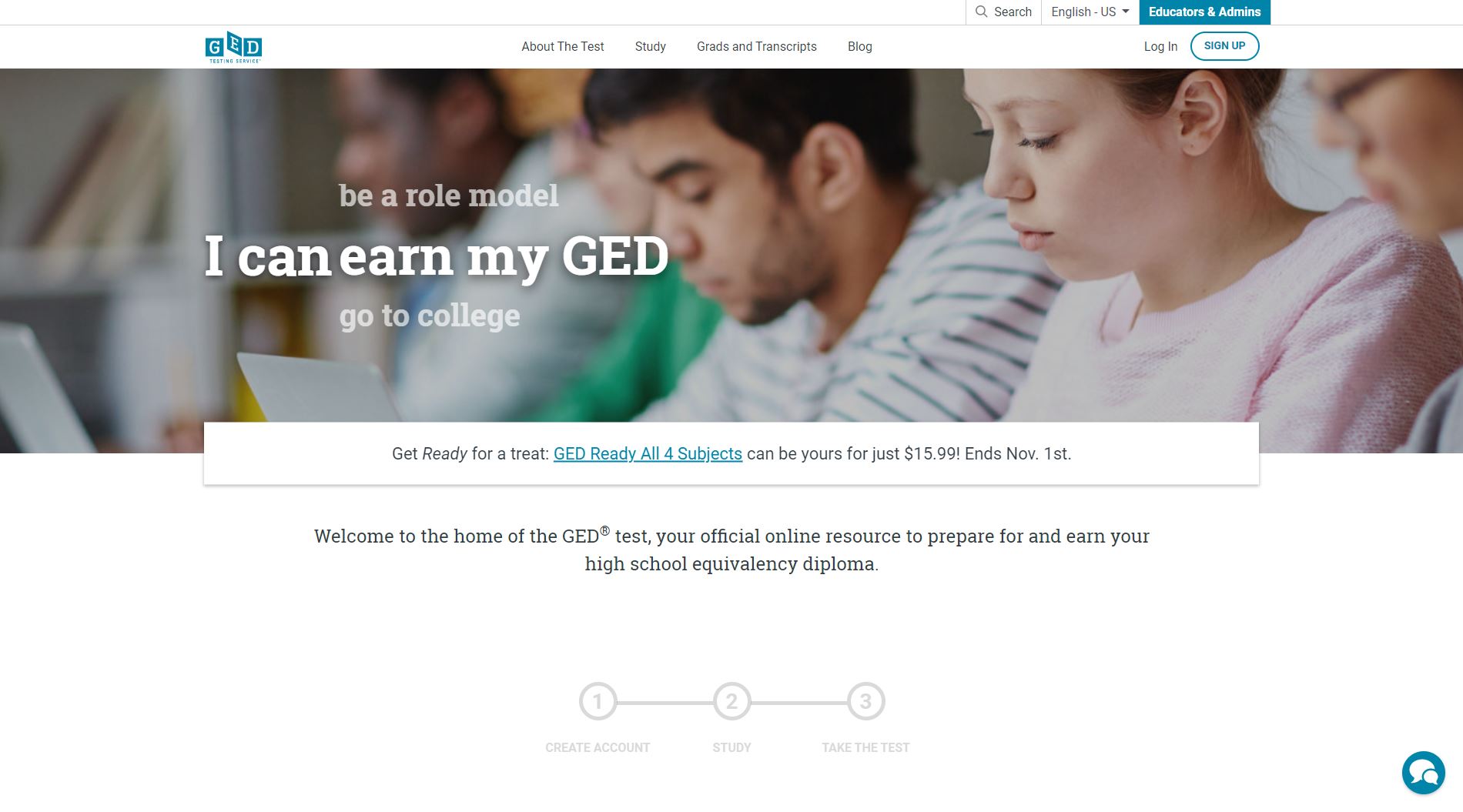 Ged Testing Service Website