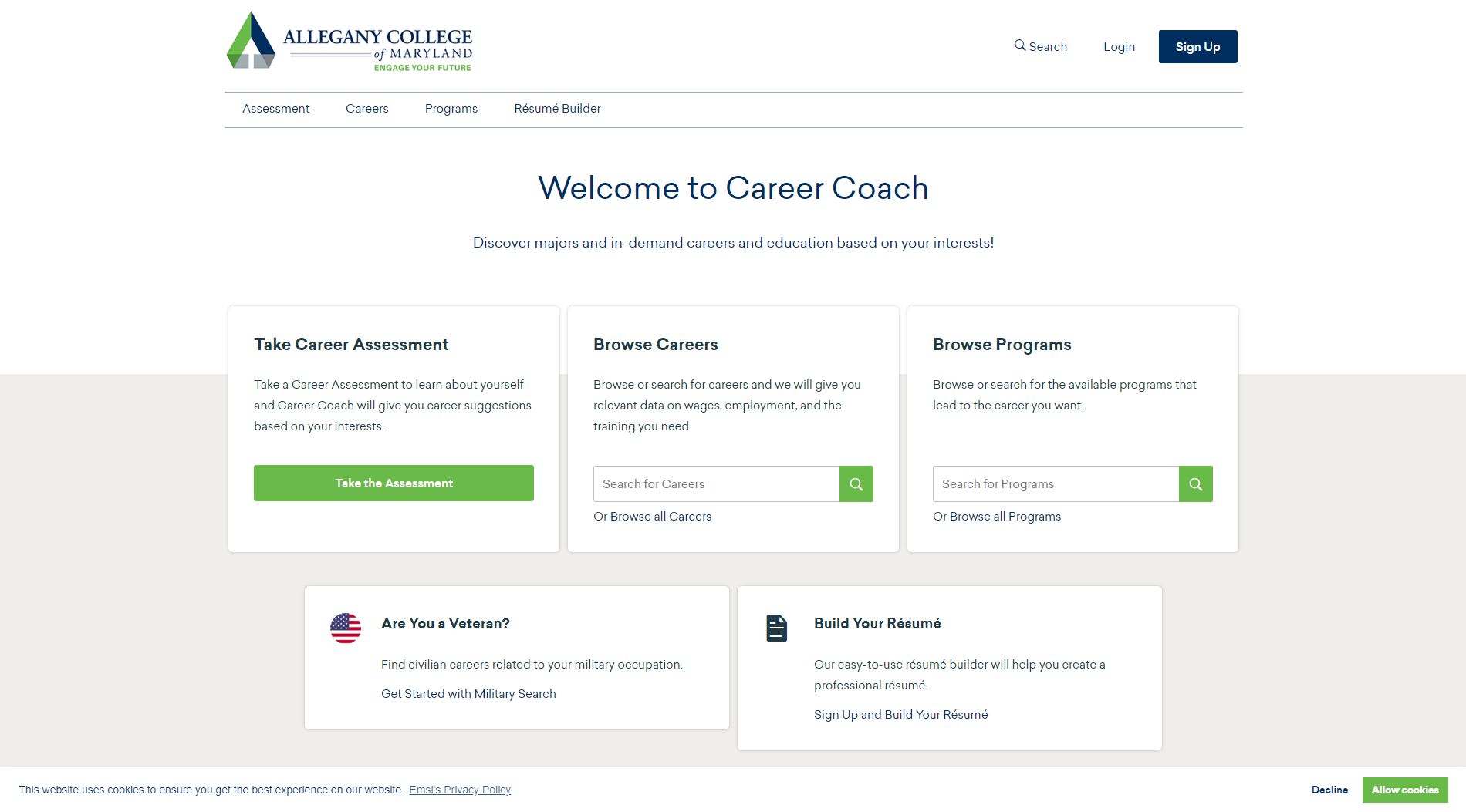 Allegany Community College Website