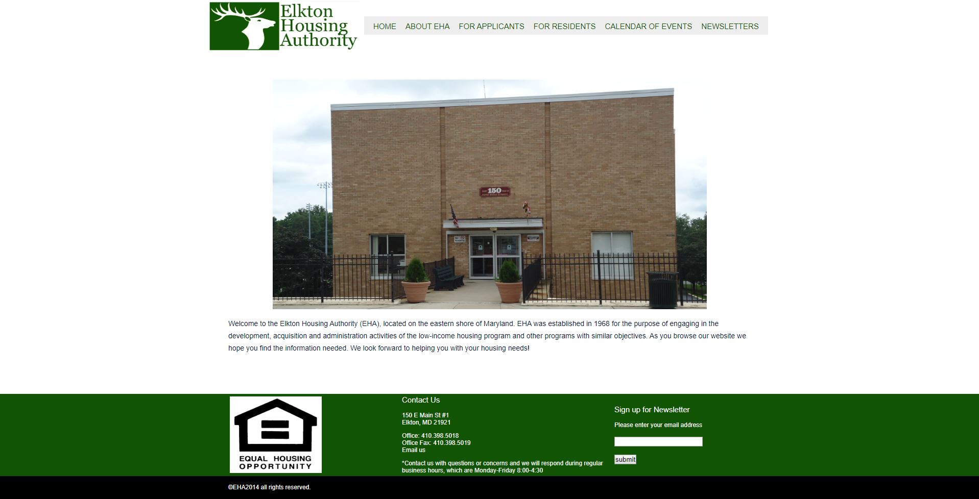 Elton Housing Authority Website