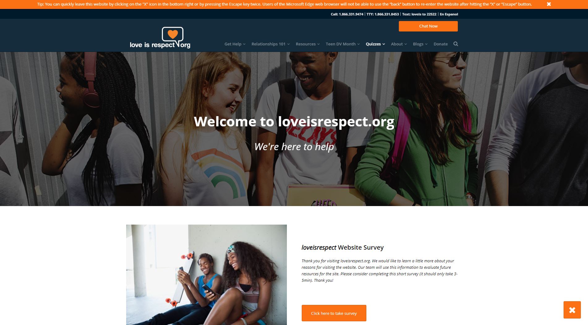 Love is Respect Website