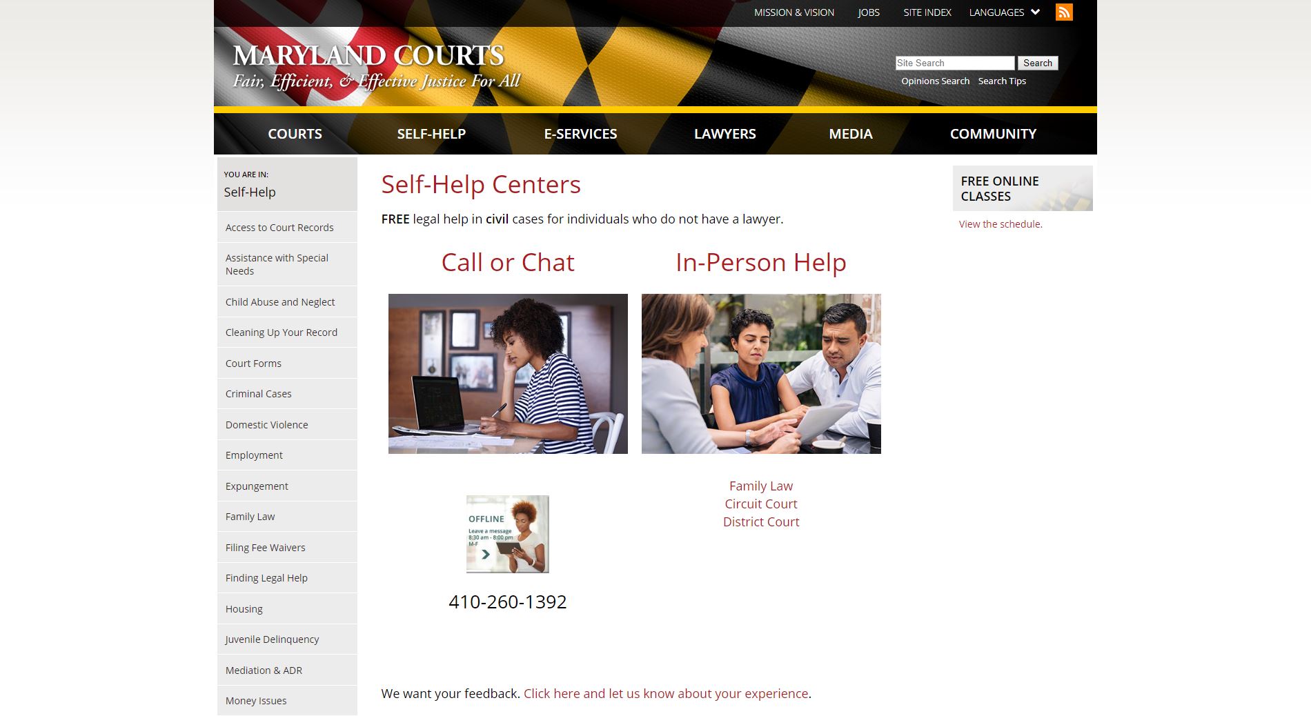 Maryland Courts Website