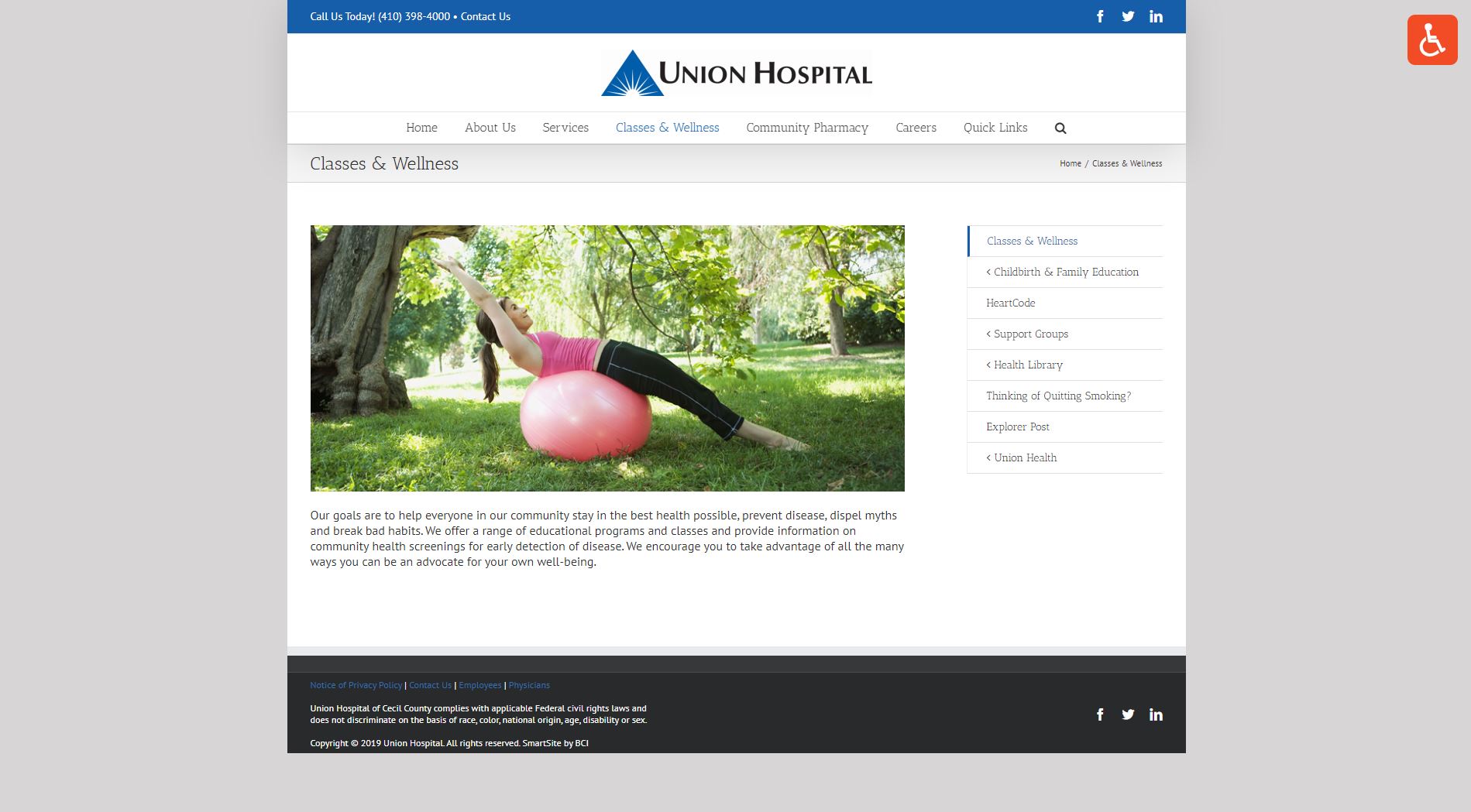 Union Hospital Website