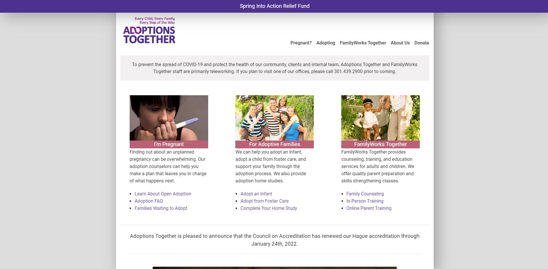 Adoptions Together Website