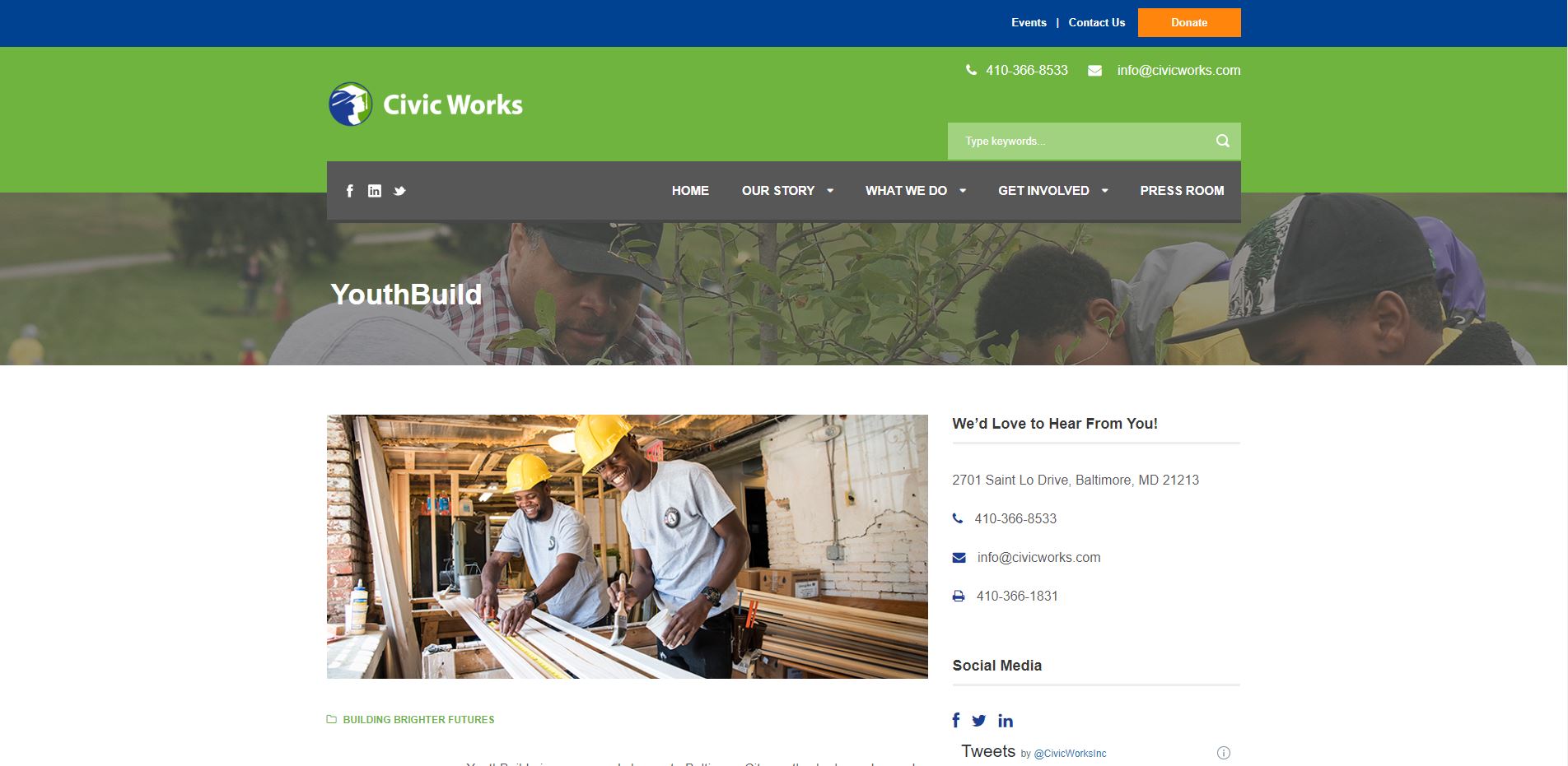 Civic Works Website
