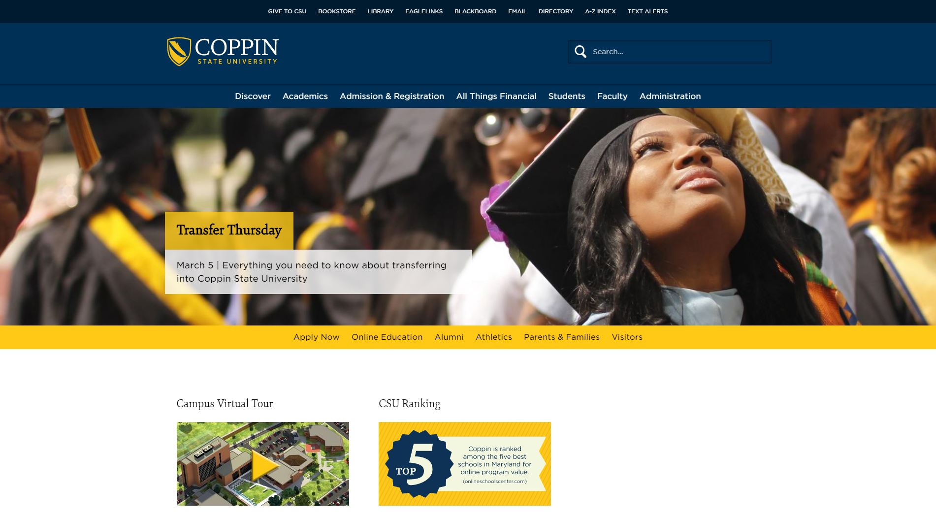 Coppin State University Website