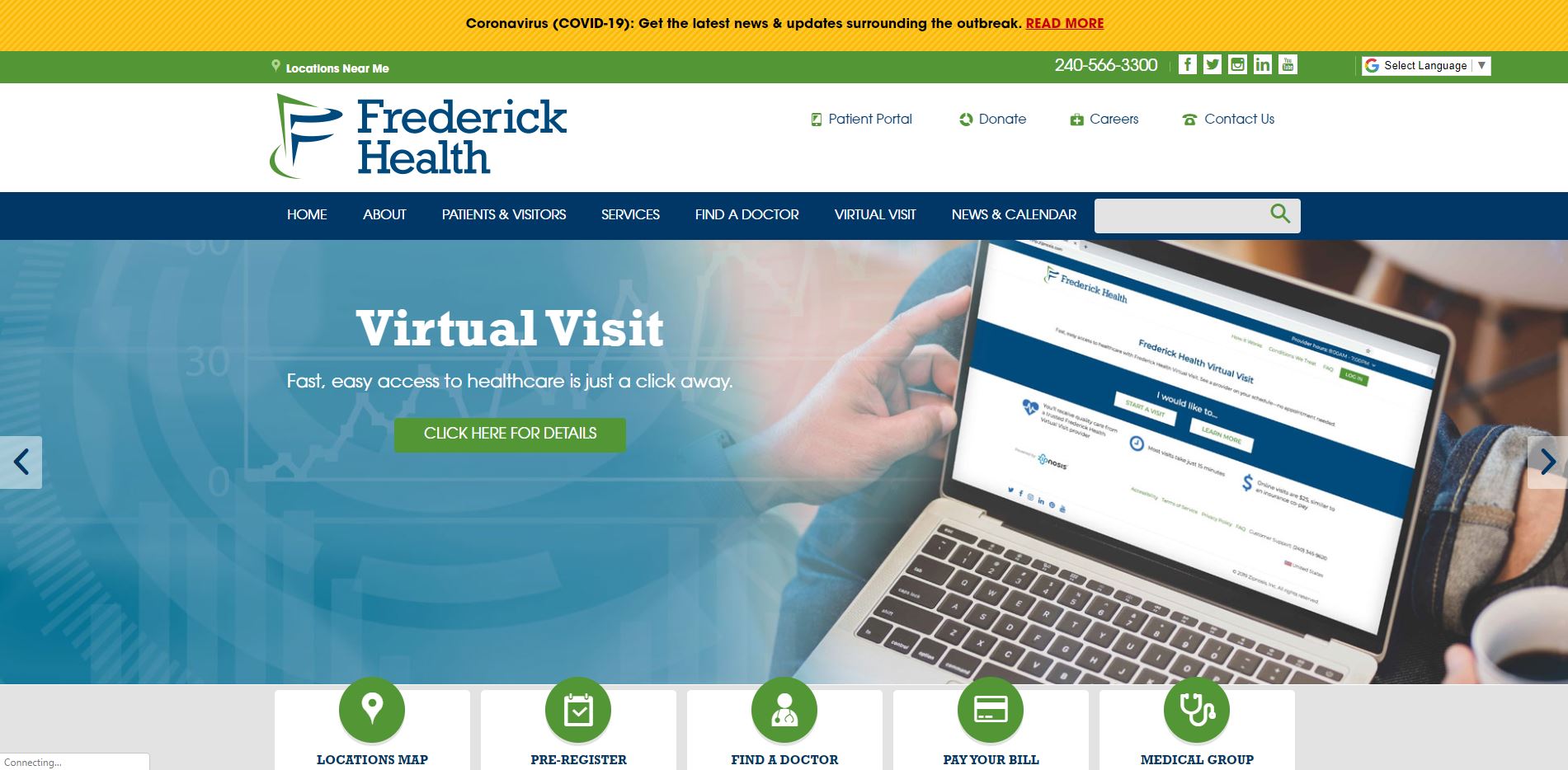 Frederick Health Website