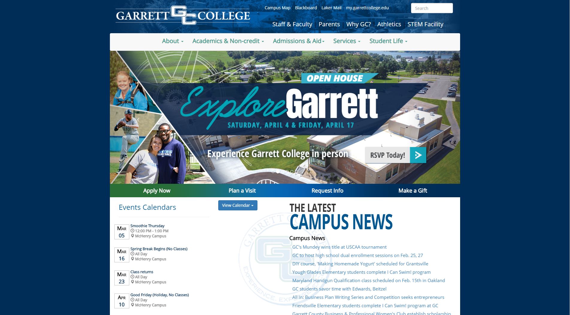 Garrett College Website