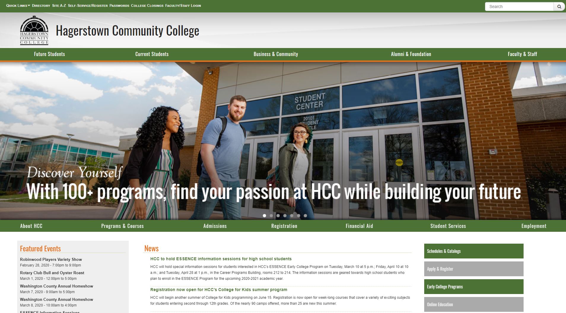 Hagerstown Community College Website