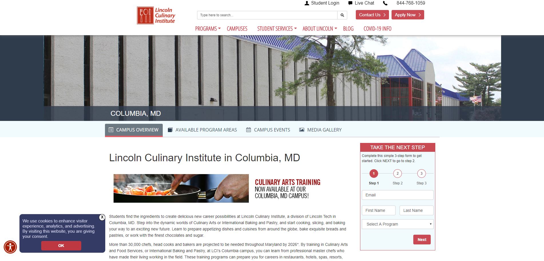 Lincoln Culinary Institute Website