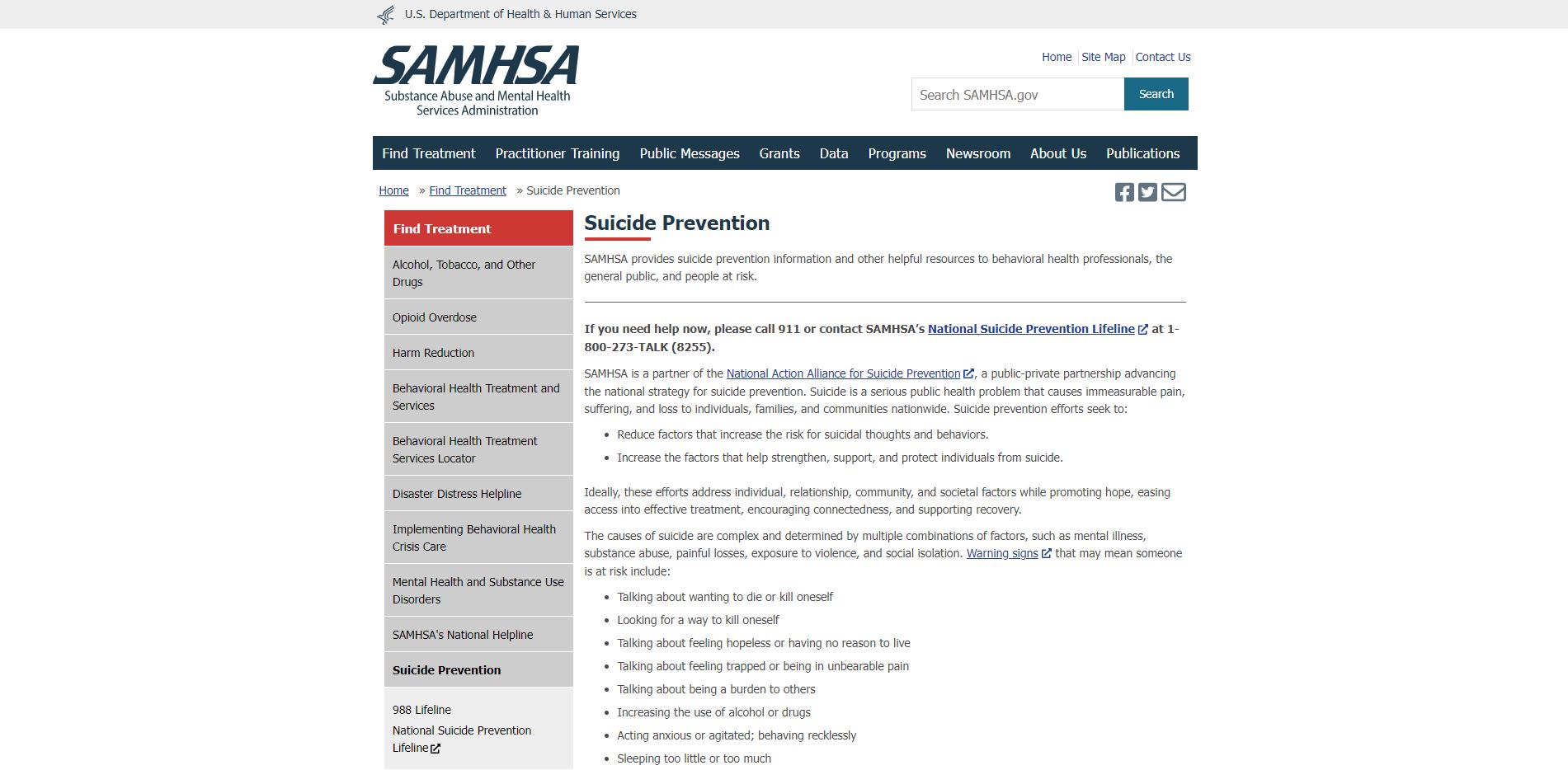 SAMHSA Website