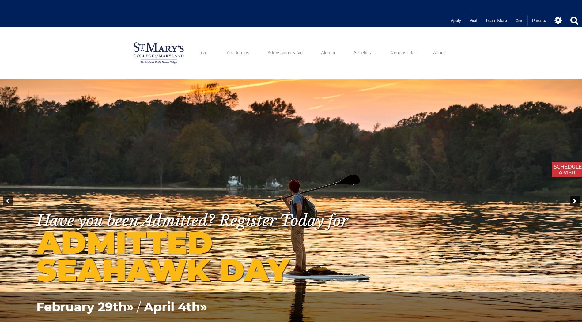 Saint Mary's College of Maryland Website