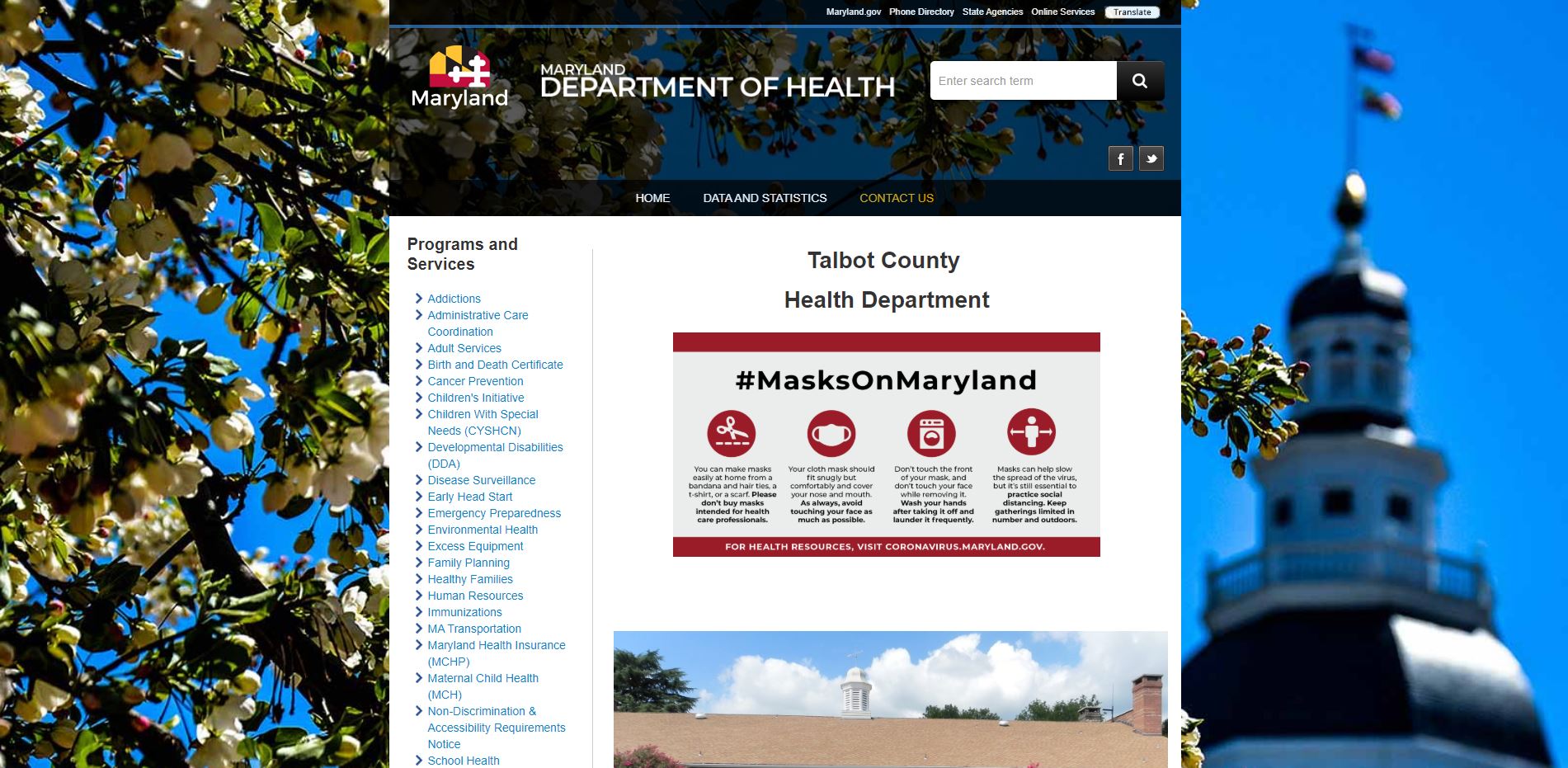 Talbot County Health Department Website