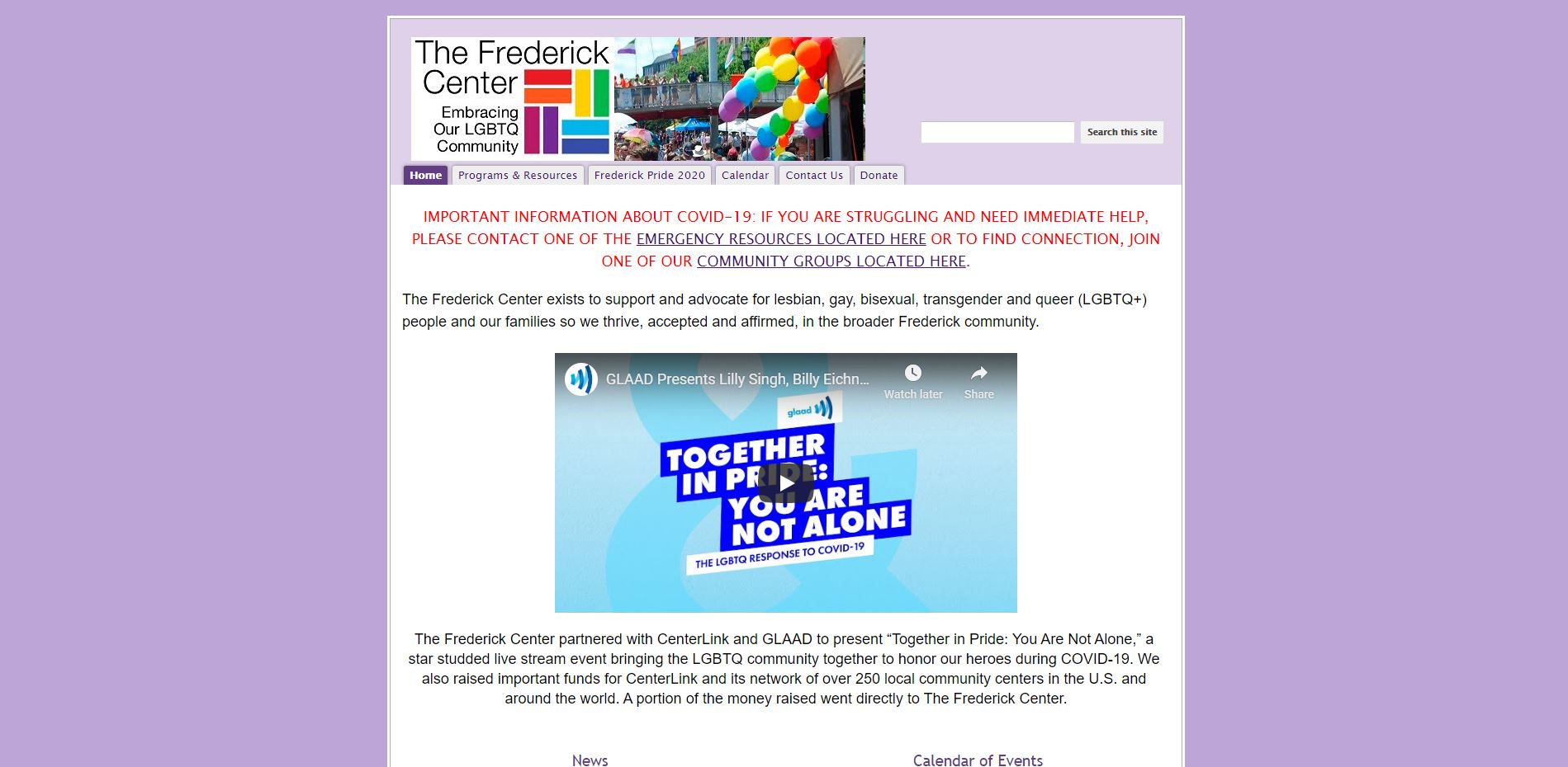 The Frederick Center Website