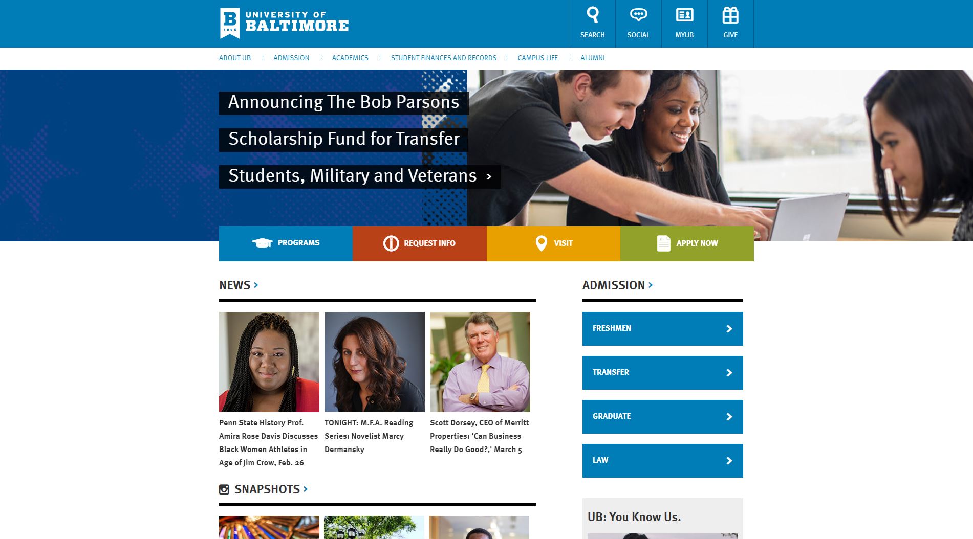University of Baltimore Website