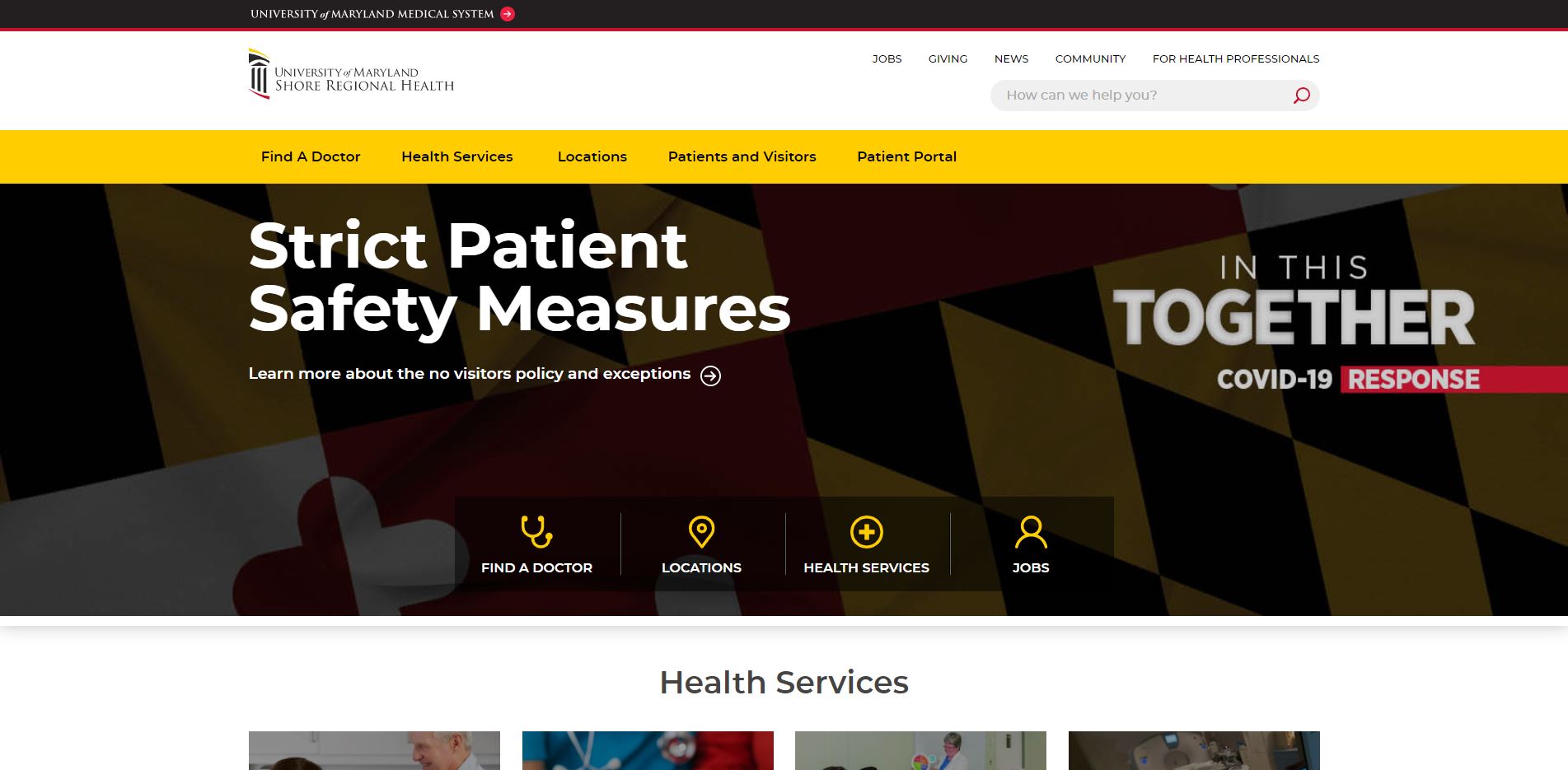 University of Maryland Shore Regional Health Website